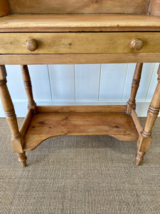 An English Country Pine Galleried Nightstand  or Console c1860