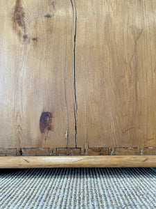 An Antique English Pine Chest of Drawers or Dresser with Brass Hardware c1890