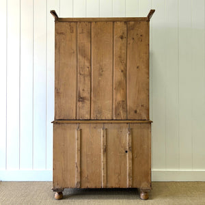 A 19th Century English Pine Bookcase Cabinet or Hutch