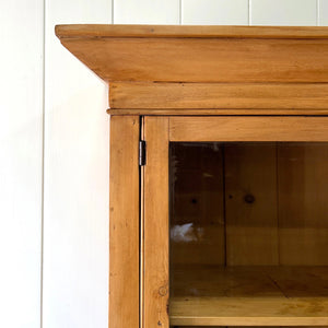 A 19th Century English Pine Bookcase Cabinet or Hutch