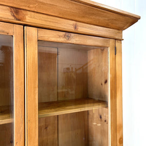 A 19th Century English Pine Bookcase Cabinet or Hutch