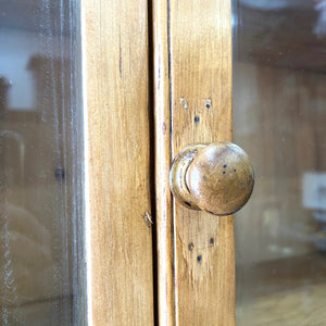 A 19th Century English Pine Bookcase Cabinet or Hutch