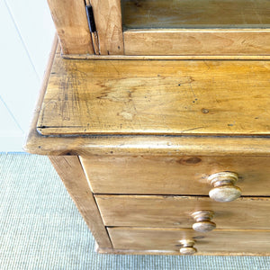 A 19th Century English Pine Bookcase Cabinet or Hutch