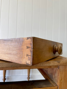 An Antique English Country Pine Drop Leaf 4.5 ft Kitchen Dining Table c1890