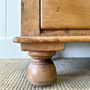 A 19th Century English Pine Bookcase Cabinet or Hutch