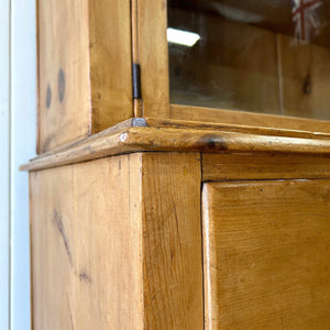 A 19th Century English Pine Bookcase Cabinet or Hutch