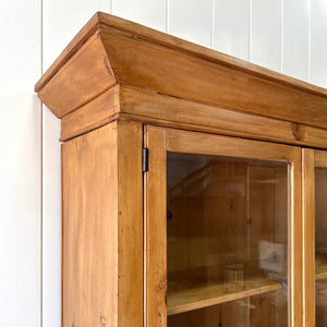 A 19th Century English Pine Bookcase Cabinet or Hutch