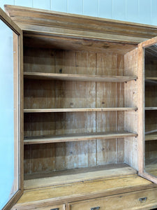 A 19th Century English Pine Bookcase Cabinet or Hutch