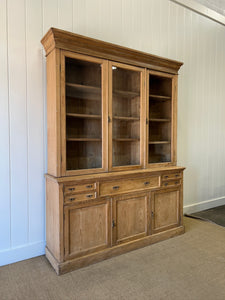 A 19th Century English Pine Bookcase Cabinet or Hutch