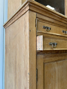 A 19th Century English Pine Bookcase Cabinet or Hutch