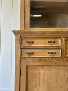 A 19th Century English Pine Bookcase Cabinet or Hutch