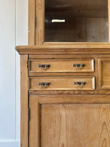 A 19th Century English Pine Bookcase Cabinet or Hutch