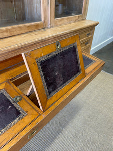 A 19th Century English Pine Bookcase Cabinet or Hutch