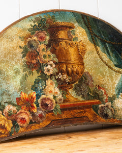 An Urn and Floral Painting on Board c1900