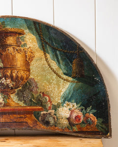 An Urn and Floral Painting on Board c1900