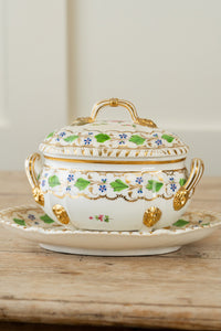 Derby Porcelain Lion Feet Tureen/Teapot Set