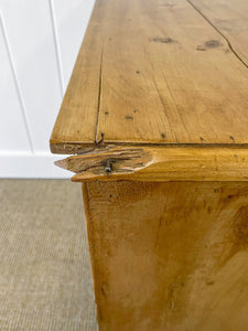 A Charming English Pine Chest of Drawers Dresser with Wooden Knobs c1890