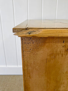 A Charming English Pine Chest of Drawers Dresser with Wooden Knobs c1890