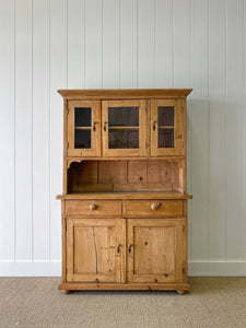 A 19th Century English Pine Glazed Kitchen Cupboard