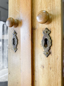 A 19th Century English Pine Glazed Kitchen Cupboard