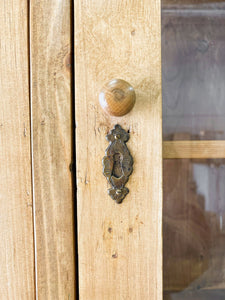 A 19th Century English Pine Glazed Kitchen Cupboard