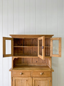 A 19th Century English Pine Glazed Kitchen Cupboard