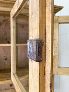 A 19th Century English Pine Glazed Kitchen Cupboard