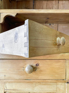 A 19th Century English Pine Glazed Kitchen Cupboard