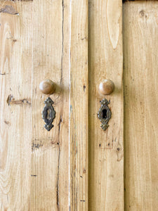 A 19th Century English Pine Glazed Kitchen Cupboard