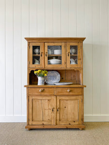 A 19th Century English Pine Glazed Kitchen Cupboard