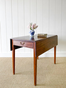 A Georgian English Mahogany Country-Made Pembroke table c1800