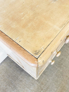 A Charming English Pine Chest of Drawers Dresser with Wooden Knobs c1890