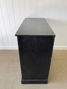 A Large English Ebonized Pine Black Chest of Drawers Dresser c1890