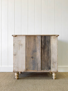 A Charming English Pine Chest of Drawers Dresser with Wooden Knobs c1890