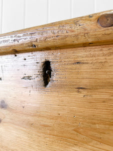 An English Pine Blanket Box or Coffee Table With Iron Handles c1890