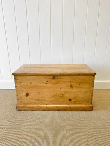 An English Pine Blanket Box or Coffee Table With Iron Handles c1890