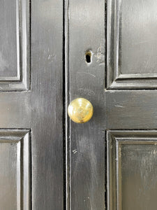 An Ebonized Housekeepers Cupboard Cabinet c1890