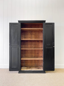 An Ebonized Housekeepers Cupboard Cabinet c1890