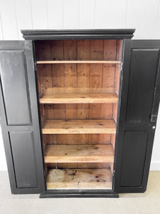 An Ebonized Housekeepers Cupboard Cabinet c1890