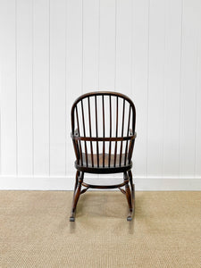 A Country Elm and Oak Windsor Rocking Chair