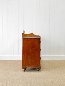 An Antique English Pine Chest of Drawers Dresser c1890 with Gallery