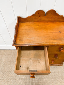 An Antique English Pine Chest of Drawers Dresser c1890 with Gallery