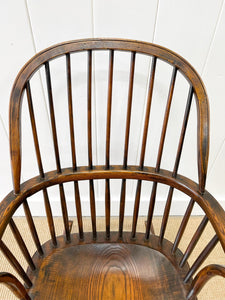 A Country Elm and Oak Windsor Rocking Chair