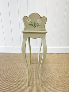 A Dainty French Book End Table with Painted Daisies