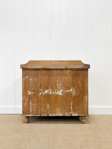 An Antique English Pine Chest of Drawers Dresser Tulip Feet c1890