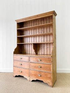 A 19th Century English Pine Bookcase Cupboard or Hutch