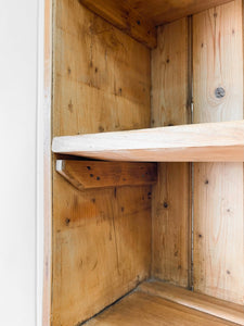 A 19th Century English Pine Bookcase Cupboard or Hutch