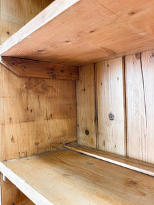 A 19th Century English Pine Bookcase Cupboard or Hutch