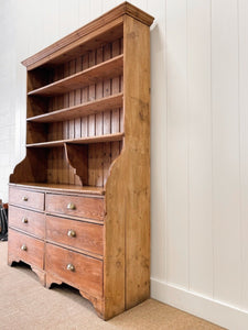 A 19th Century English Pine Bookcase Cupboard or Hutch