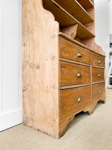 A 19th Century English Pine Bookcase Cupboard or Hutch